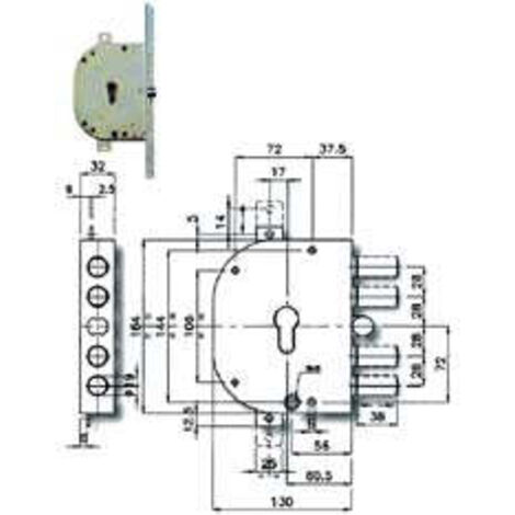 SERRURE CR INF.A.2151/28PEN-01N DX