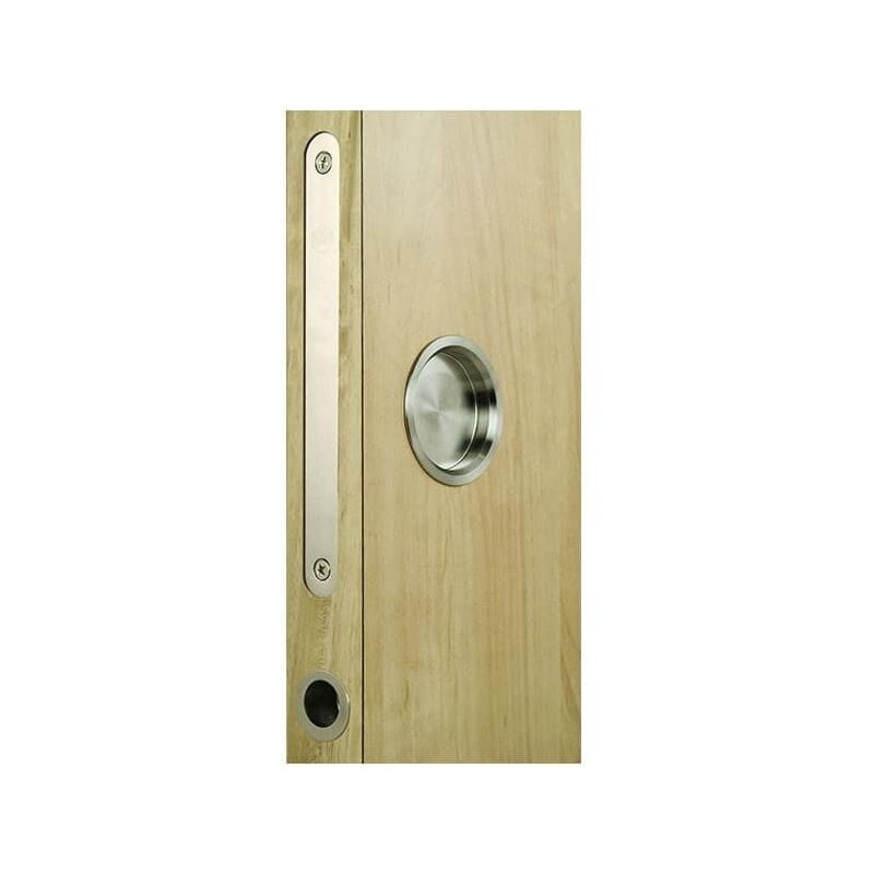 Serrure + cuvette pour porte à galandage bdc - Rosace : rond - design-mat