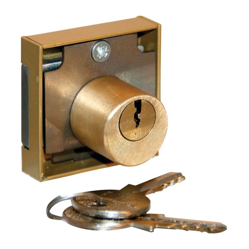 Serrure de meuble a cylindre rond – DEVISMES – Gauche