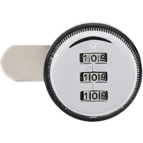 Serrure D'armoire à Combinaison, Serrure à Code à 3 Chiffres Cadenas étanche Extérieur pour Tiroirs, Casier de Gymnase D'école, Casier de Sport, Clôture, Porte, Boîte à Outils(Argent)