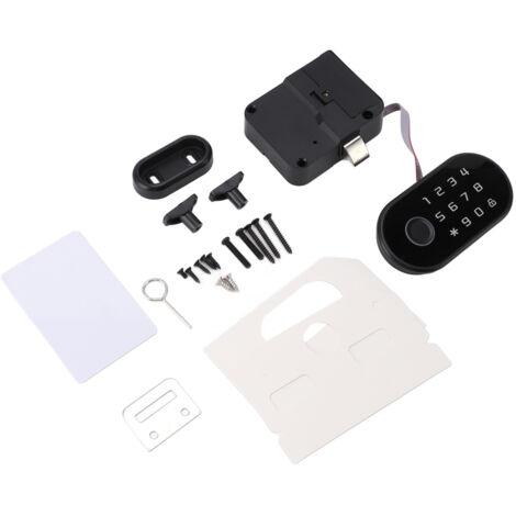 Serrure d'armoire à empreintes digitales, 3 façons de déverrouillage, tiroir à mot de passe biométrique intelligent sans clé avec clé USB pour la maison et le bureau
