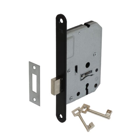 Serrure d'armoire avec plaque frontale noire - Par pièce