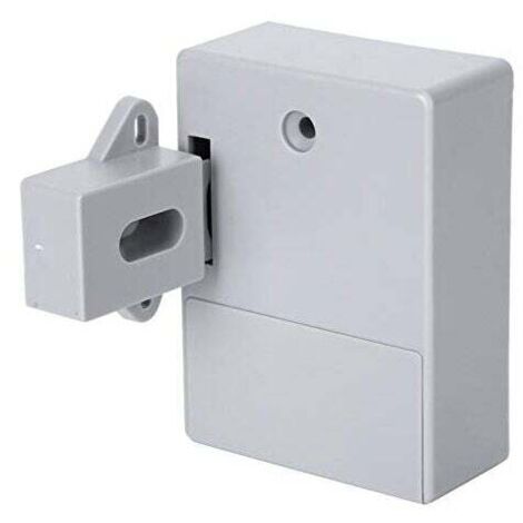 Serrure d'armoire Intelligente 125KHz, Ouverture de Carte RFID électronique pour bibliothèques de Sauna, usines et Bureaux de Garde-Robe - sans perceuse(Gris)