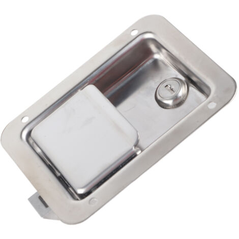 Serrure de boîte à outils étanche en acier inoxydable 304, à loquet à pagaie, avec 2 clés pour camping-cars et remorques