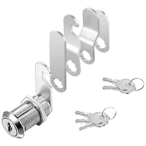 Serrure de boîte aux lettres 16 mm avec 5 clés - Livré avec 5 plaques de verrouillage différentes, serrure à levier pour boîtes aux lettres, portes d'armoire,serrure boite aux lettres