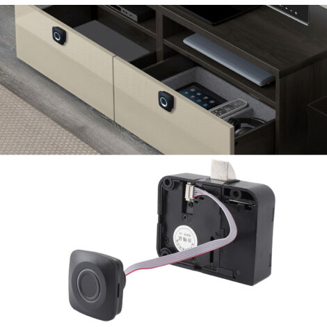 Serrure de Cabinet à Empreintes Digitales Sans Clé Électrique avec Batterie Abs Alliage de Zinc Dimensions 145g
