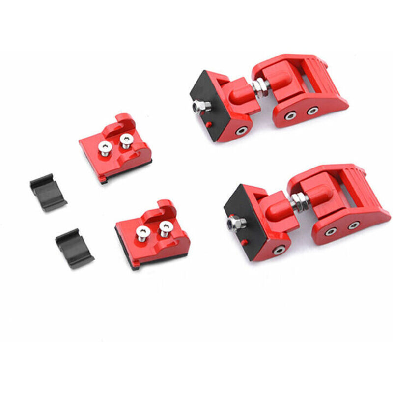 Euritecsa - Serrure de capot de verrouillage de capot de moteur de voiture pour Jeep Wrangler jk jku 2007-2017, rouge