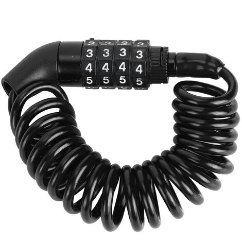 Serrure de casque de moto universelle et mousqueton de verrouillage à code PIN noir