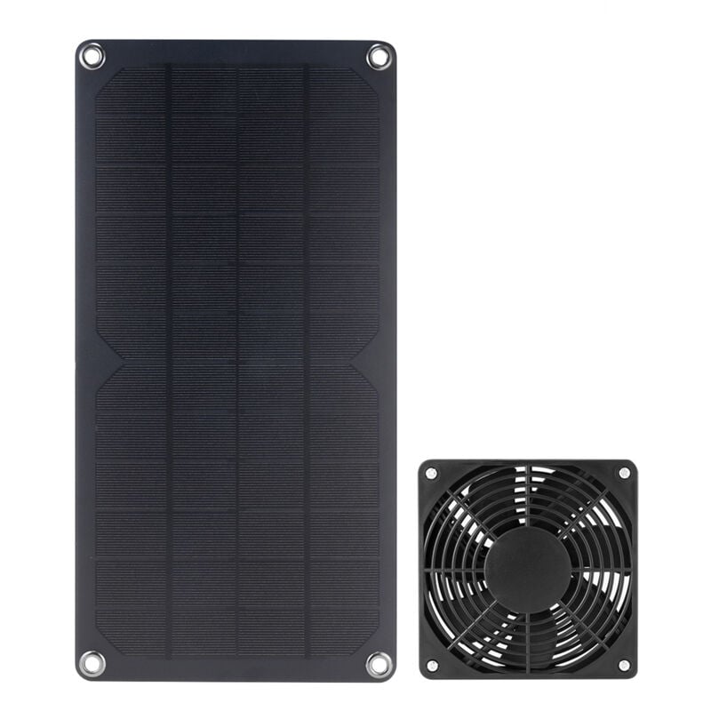 Ventilateur solaire 10 w 12 v extérieur étanche, avec câble de 1,5 m de long pour serre, maisons pour animaux de compagnie, abri de jardin