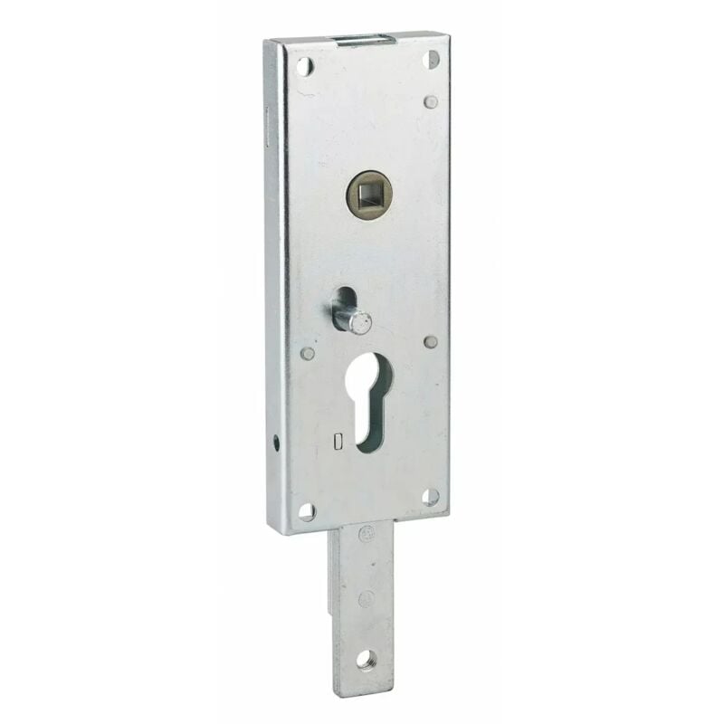 Thirard - Boitier de serrure en applique à double entrée à fouillot pour garage basculante, 1pts bas, 60x160mm, carré 7mm, gris