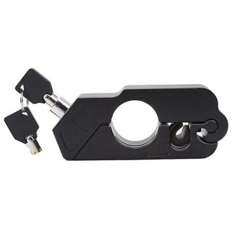 Serrure de guidon de moto Scooter ATV Frein Embrayage Sécurité Sécurité Antivol Serrures, Noir