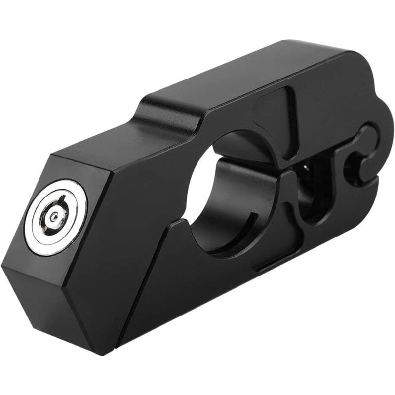 Serrure de levier de frein de guidon de moto, dispositifs antivol universels en alliage d'aluminium cnc Sécurité du véhicule (noir)