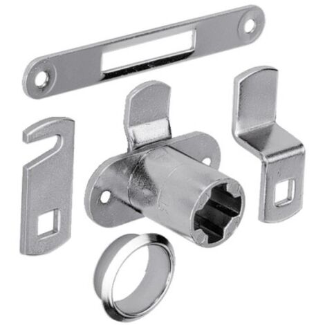 Serrure de meuble à levier à cylindre en kit - Prestige 2000 pour cylindre interchangeable Z23 Ø18 - LEHMANN