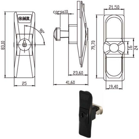 Serrure de meuble App.Push 160551 Omr
