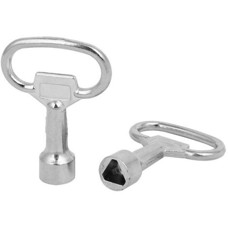 Serrure de meuble SOURCING MAP Clé à douille triangulaire pour serrure de panneau triangulaire 9,5mm x 8,5mm Clé Poubelle 2Pcs