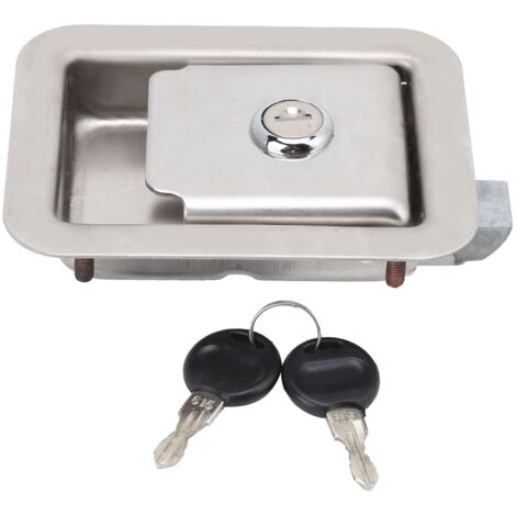 Serrure de Panneau de Groupe électrogène en Acier Inoxydable, Serrure de Porte de Camion, sécurité Sécurisée pour Armoires électriques avec 2 Clés pour Boîtes à Outils
