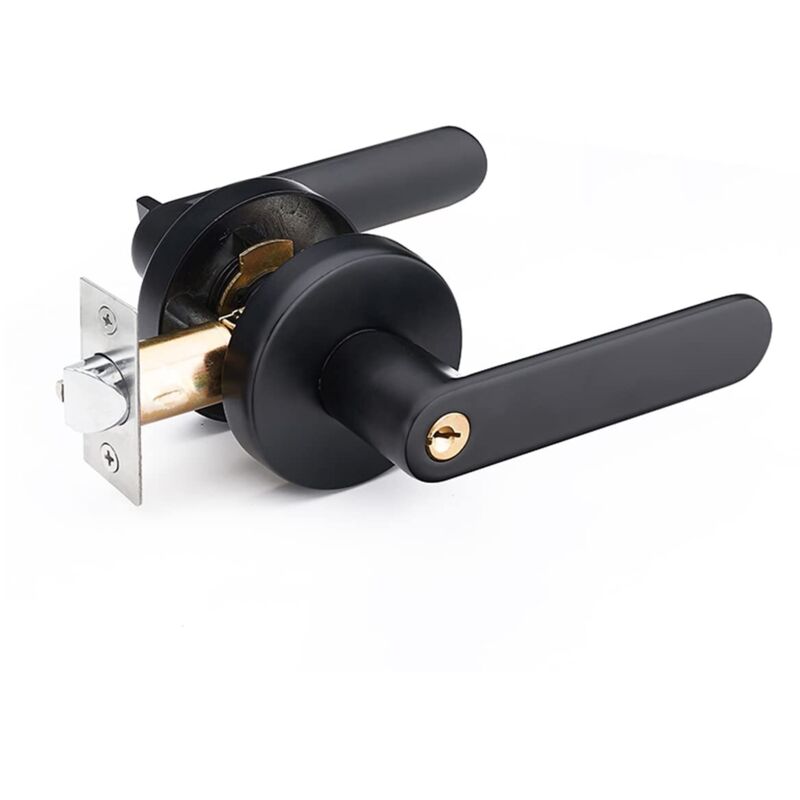 Serrure de Poignée de Levier de Porte, Alliage D'aluminium Poignée Porte pour L'utilisation de La Chambre, Vestiaire, Salle de Rangement et Bureau,