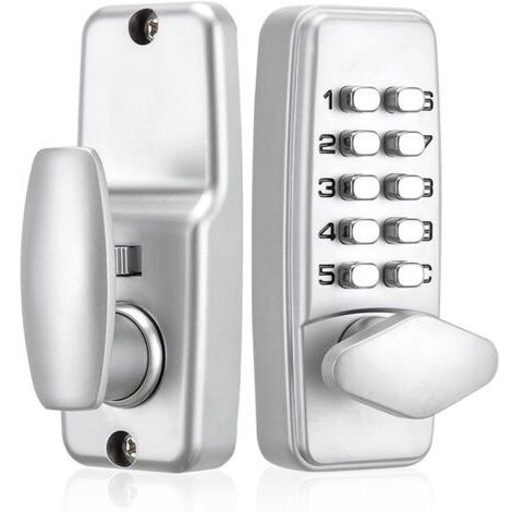 Serrure de portail à clavier pour portes avec poignée, étanche, serrure de porte à combinaison à code numérique, serrure à bouton codé pour extérieur, jardin, garage