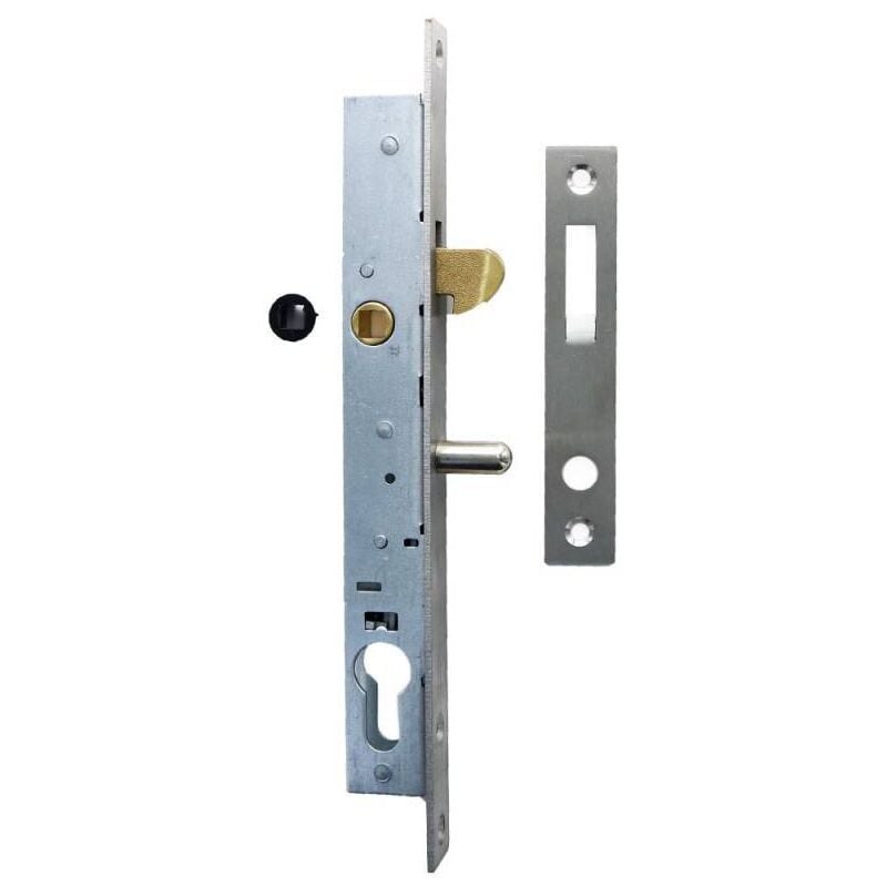 Serrure à crochet à larder trou de cylindre avec gâches axe à 13,5mm Secury-t