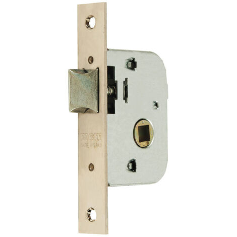 Serrure de portail en bois 1510245 – Pêne demi-tour pour serrures de pitch – Finition laiton – Entraxe 45mm – Pour bois dur – MCM