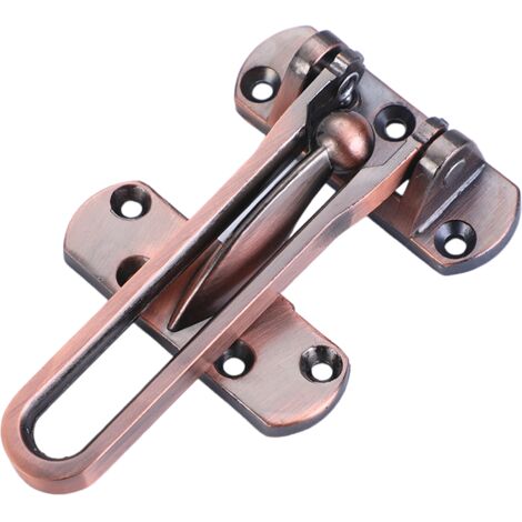 Serrure de porte à bascule, protection de porte durable pour portes avant et avant, parfaite pour la sécurité de la maison (patine rouge)