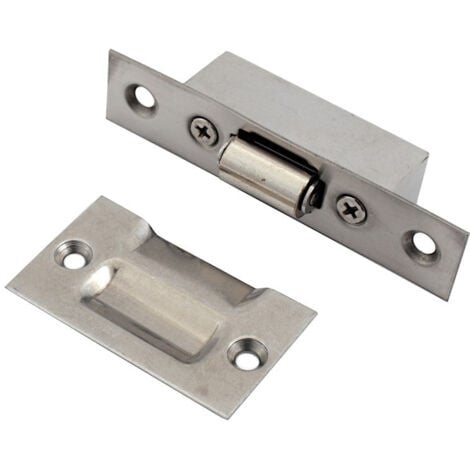 JARDIBRICODECO Serrure de porte à rouleau 90/72/53mm en acier inoxydable
