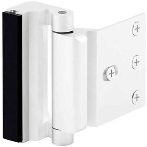 Serrure de porte antivol domestique, serrure de porte antivol renforcée, avec 4 vis, peut supporter 800 livres de balancement vers l'intérieur