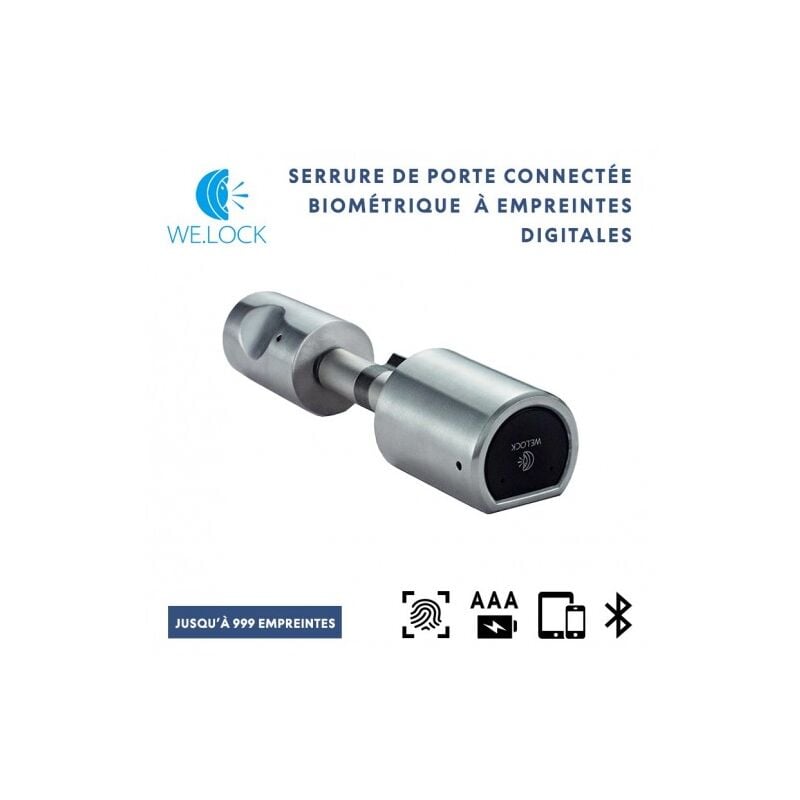 Serrure de Porte Connectée We.Lock Biométrique à 999 Empreintes Digitales avec Ouverture Bluetooth + Application iOS Android