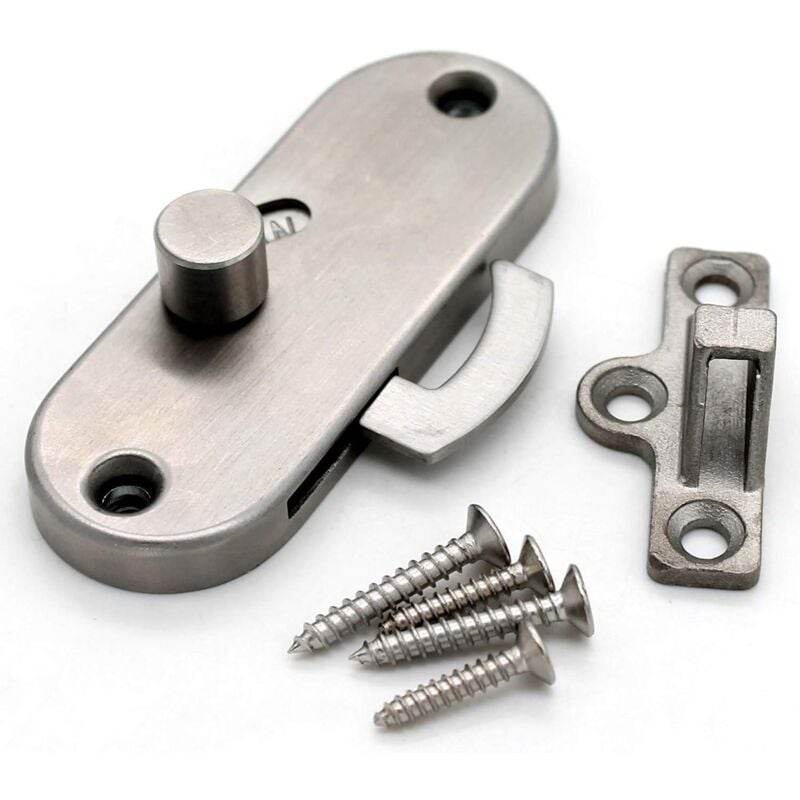 Serrure de porte coulissante à 90° à angle droit avec boucle de verrouillage de porte coulissante et verrou de porte de grange