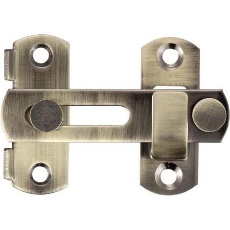 Serrure de porte coulissante à pêne dormant avec vis pour portes, fenêtres, placards et jardins, acier inoxydable, bronze antique