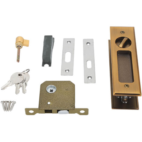 Serrure de porte coulissante double face antivol, discrète et élégante, pour accessoires de porte coulissante en verre-AquaForge