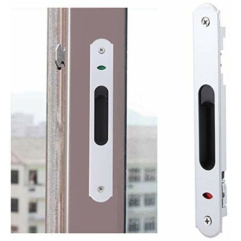 Serrure de Porte Coulissante - Raccords de Matériel de Verrouillage Simple de Fenêtre de Porte Coulissante en Verre Moderne pour La Sécurité à La Maison