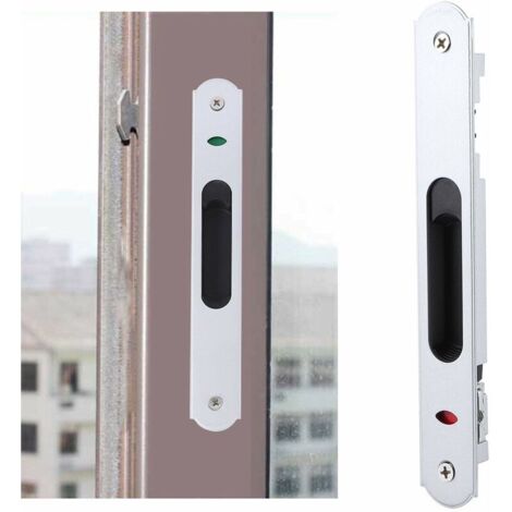 Serrure de Porte Coulissante - Raccords de Matériel de Verrouillage Simple de Fenêtre de Porte Coulissante en Verre Moderne pour La Sécurité à La Maison