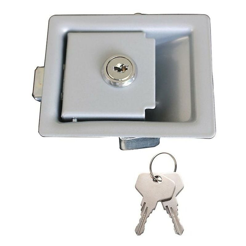 Serrure de porte d'entrée de camping-car - Serrure de porte mécanique pour camping-car (argent)