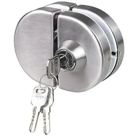 Serrure de porte double vitrage de haute qualité avec construction en acier inoxydable 304, ouvrable des deux côtés pour verre de 10 à 12 mm d'épaisseur [HK]-AquaForge
