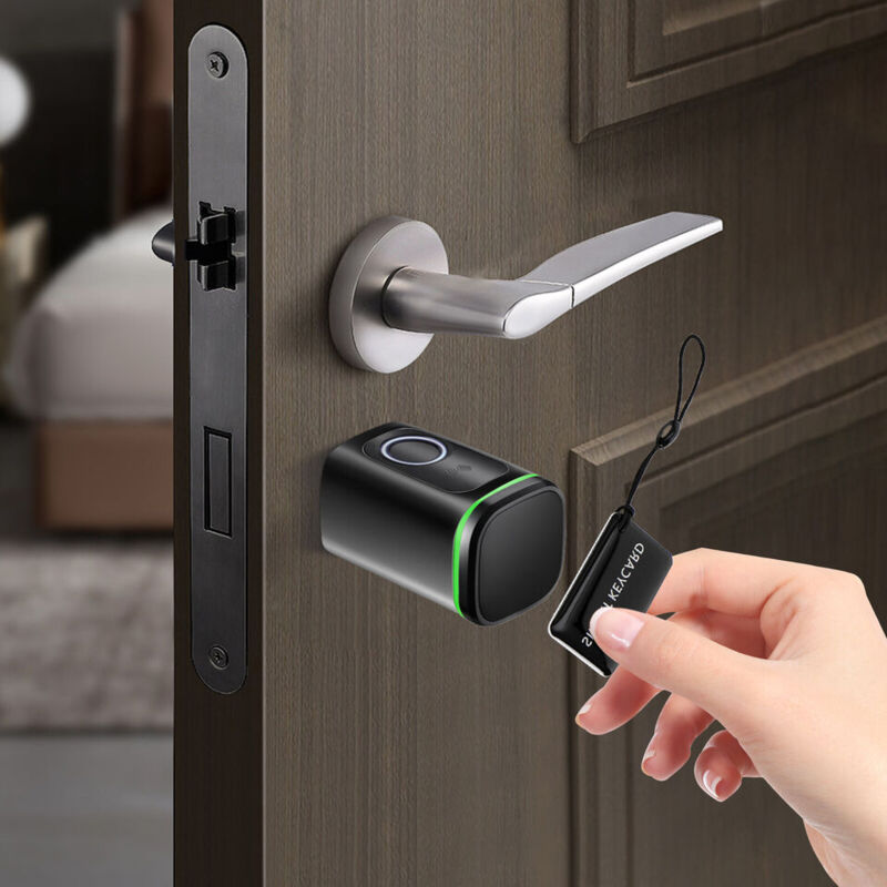 Serrure de porte électronique intelligente Cylindre de fermeture Appartement, hôtel, maison Noir