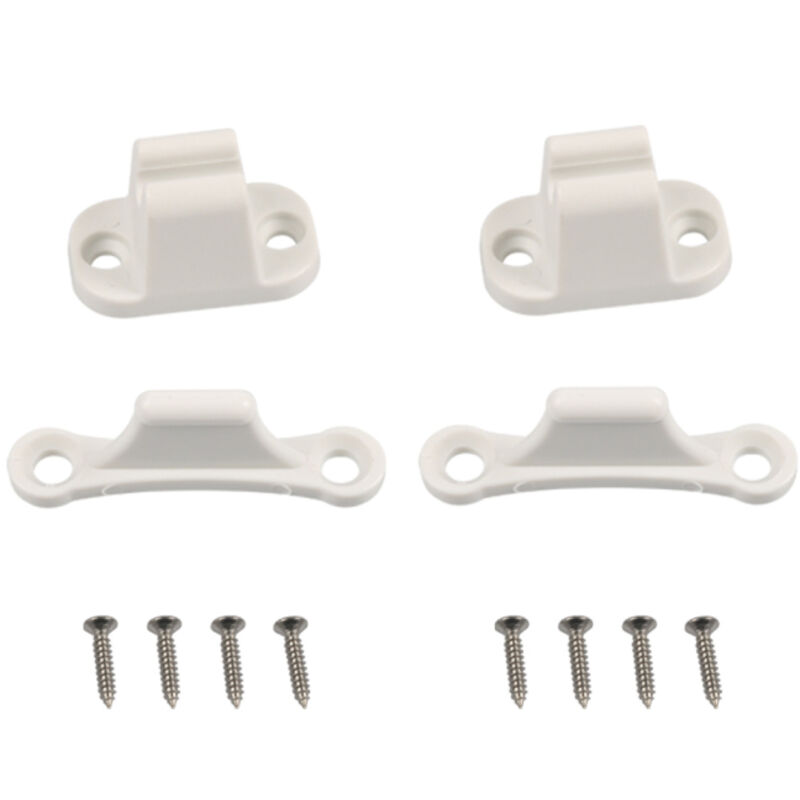 Serrure de porte en 2 parties pour caravanes, camping-cars, remorques (blanche)