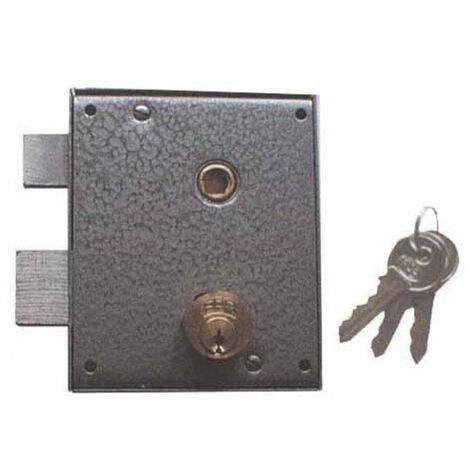 Serrure de porte en fer cylindre court gauche 611 FPB
