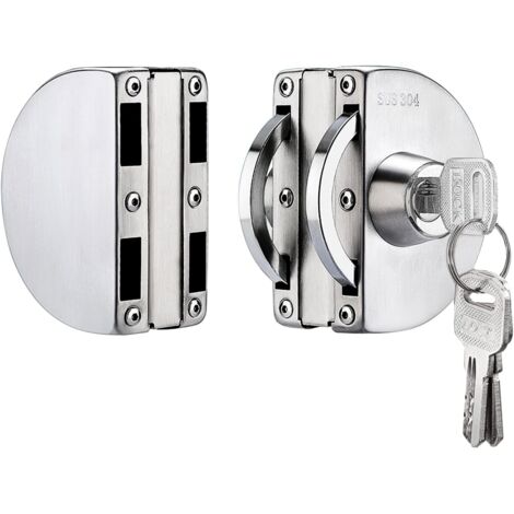 Serrure de porte en verre en acier inoxydable 304 pour verre de 10 à 12 mm d'épaisseur-AquaForge