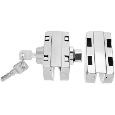 Serrure de porte en verre inox 1012mm avec clés pour maison/hôtel bain