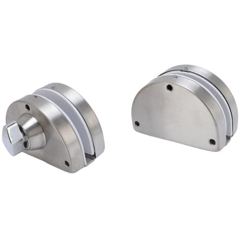 Serrure de porte en verre s'adapte sur 10 mm -12 boulons doubles en acier inoxydable, contrôle d'accès coulissant à poussée pivotante pour bureau avec 3 clés