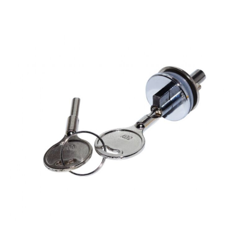Serrure de porte en verre. Serrure de porte coulissante. Serrure ronde en verre.