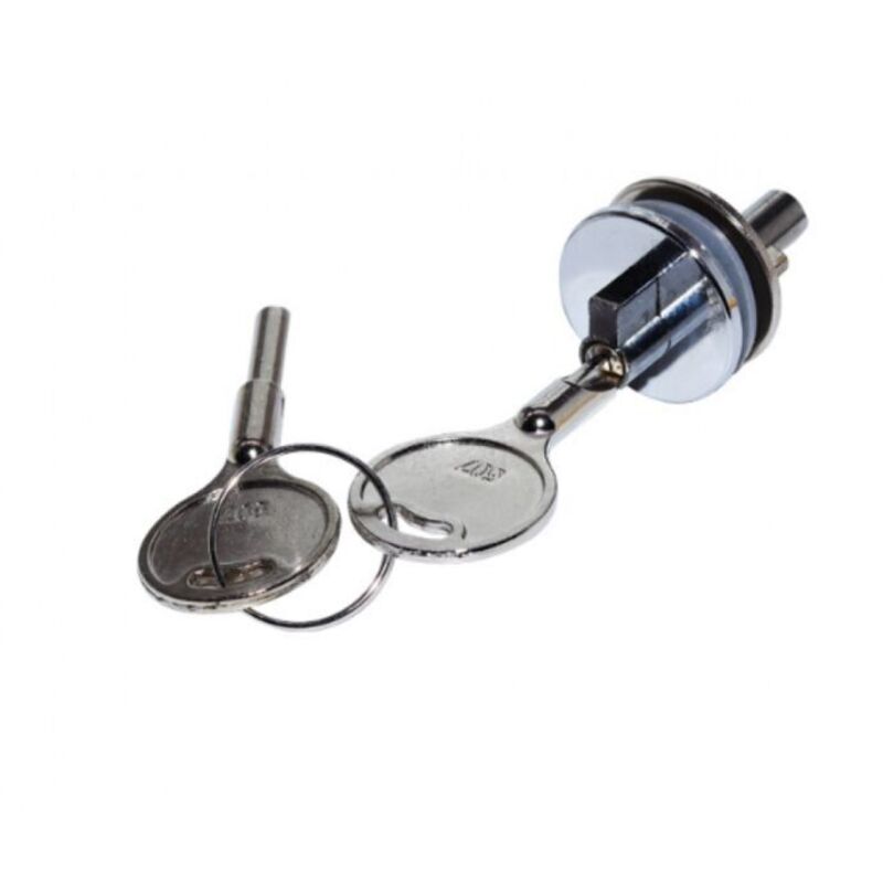 Serrure de porte en verre. Serrure de porte coulissante. Serrure ronde en verre.