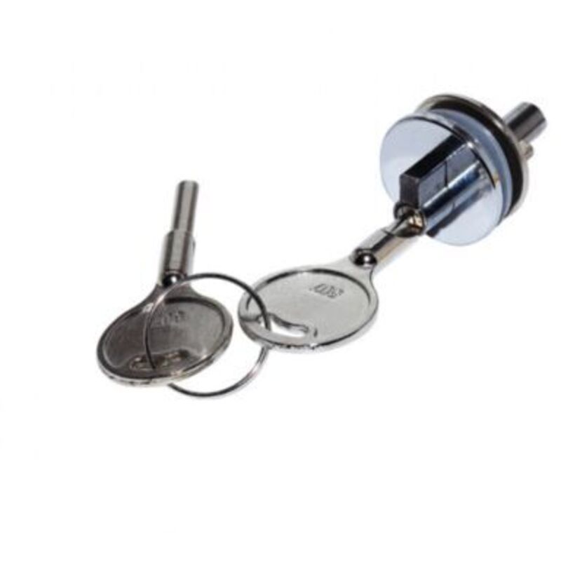 Serrure de porte en verre. Serrure de porte coulissante. Serrure ronde en verre.