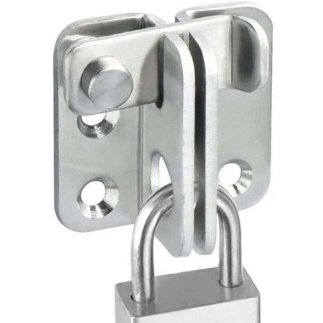 Serrure de porte extérieure , serrure de porte intérieure (avec vis) , convient pour fenêtres , armoires et jardins , serrure de porte coulissante (finition argent en acier inoxydable)