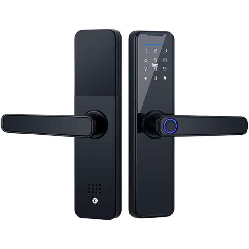 Serrure de porte intelligente à empreintes digitales, serrure de porte intelligente en alliage d'aluminium, déverrouillage des empreintes