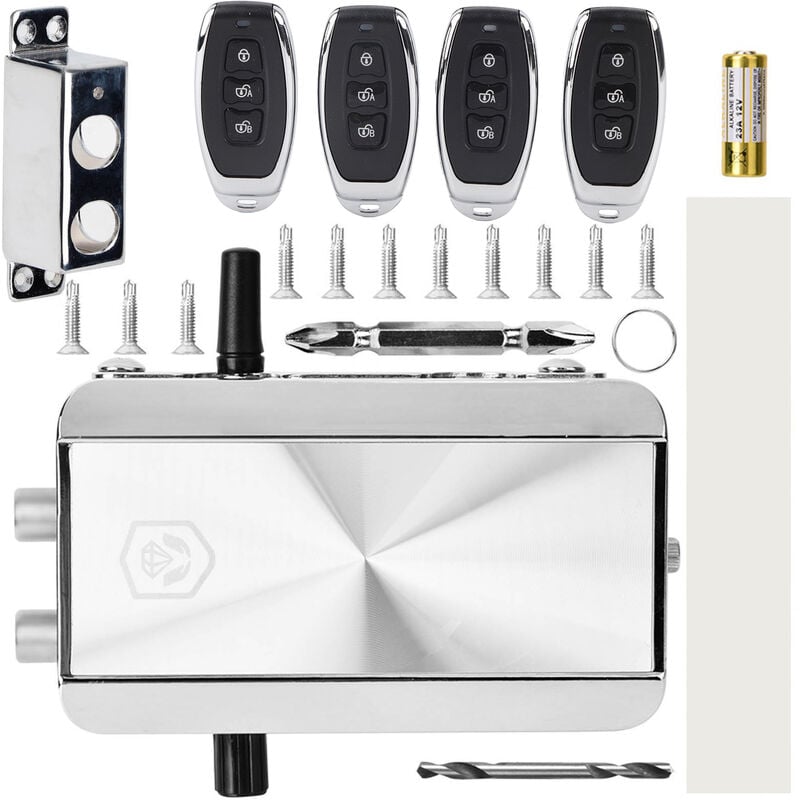 Jeffergarden Serrure de télécommande en acier inoxydable antirouille argentée, pour le bureau à domicile