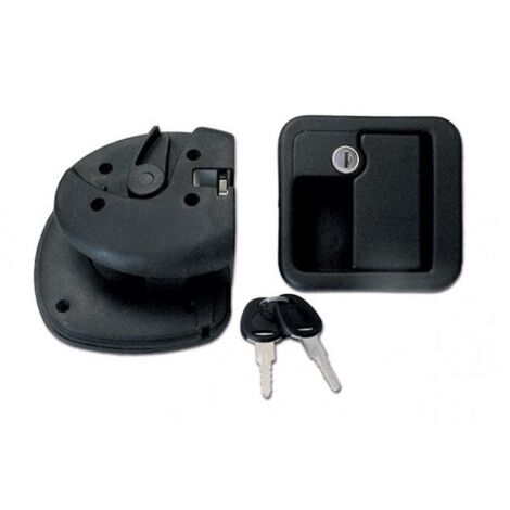 Serrure de porte noire FAP PRO TEK – Compatible camping-cars