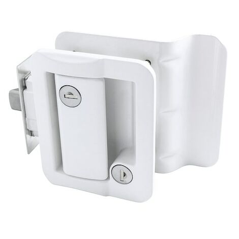 Serrure de porte RV, zinc, haute dureté, résistance à l'usure/corrosion, blanc