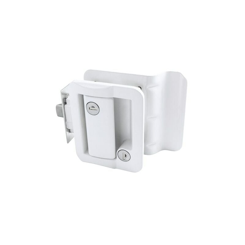 Serrure de porte rv, zinc, haute dureté, résistance à l'usure/corrosion, blanc